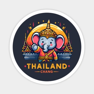 Thailand Chang Cute Thai Elephant Temple Asian Funny Novelty Magnet